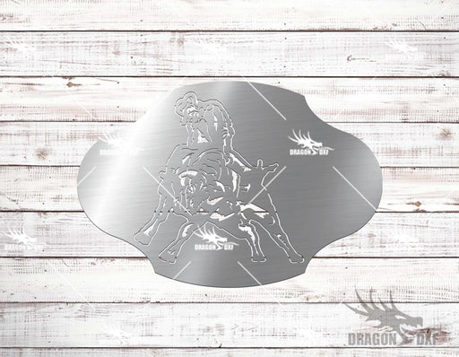 Bull Riding 10 Design - Plasma Laser DXF Cut File