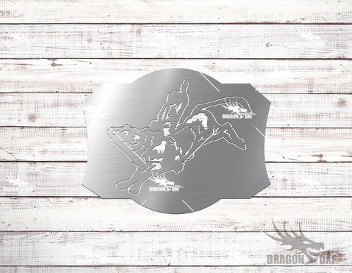 Bull Riding 1 Design - Plasma Laser DXF Cut File