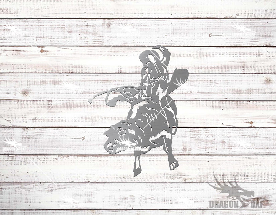 Bull Riding 14 Design - Plasma Laser DXF Cut File