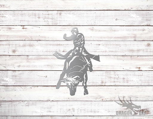 Bull Riding 17 Design - Plasma Laser DXF Cut File