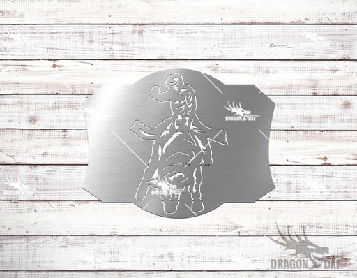 Bull Riding 2 Design - Plasma Laser DXF Cut File