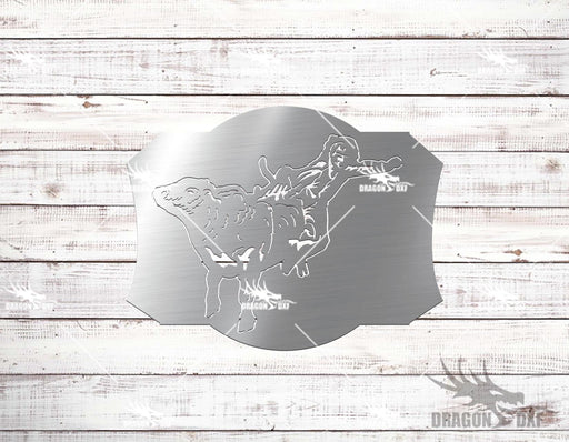 Bull Riding 4 Design - Plasma Laser DXF Cut File