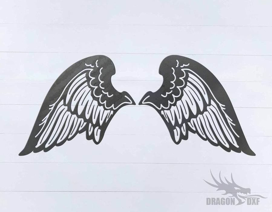 Memorial Wings Design 8 -  DXF Download